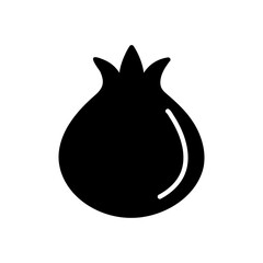 Pomegranate line icon, fruit and garnet, vector graphics flat illustration on white background..eps