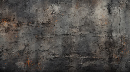 Dark deteriorated cement wall texture for the background. Generative ai.
