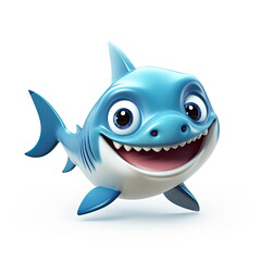 Cartoon character of shark