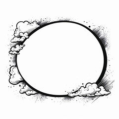 an illustration of blank text bubble for graphic design created by generative AI