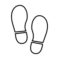 Shoes vector icon. Simple flat illustration on white background.