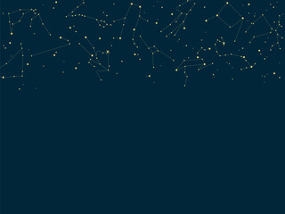 シンプルで美しい十二星座のイラスト背景 © konohana