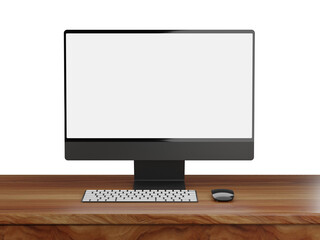 Responsive Web Design and website Mockup, Devices Mock up, Smartphone desktop tablet laptop template Mockup with transparent background on top of wood desk.