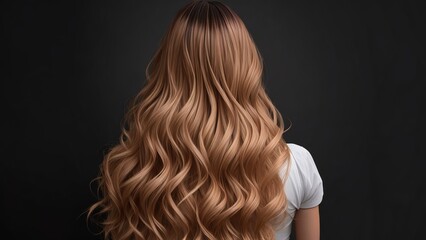 Chic Hair Transformation Ombre or Balayage Hairstyle from the Back, Generative AI