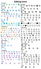 Video icon set. Containing camera, play, pause, media, online video, live, production, player, movie, and cinema icons. Solid icon collection.