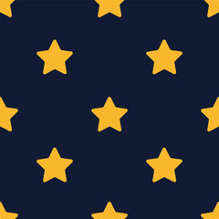 yellow star pattern on dark blue background, vector background pattern