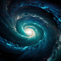Naklejka premium Consciousness and spirituality, life force energy, galaxy and higher expansion, meditation 
