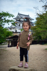 Fototapeta premium girl play in the park