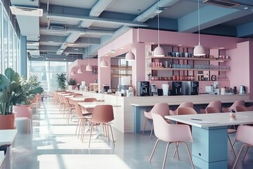 Fototapeta na wymiar modern interior of cafe