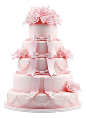 Wedding cake isolated.