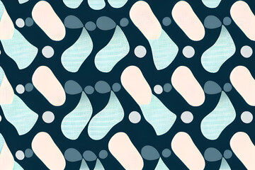 seamless pattern with flowers, Generative AI
