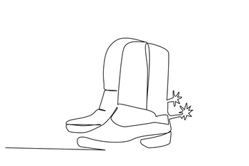 sheriff old historic boots cool line art