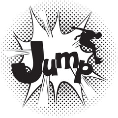 Vector illustration promoting jumping