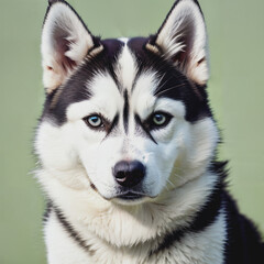 Obraz premium Siberian husky portrait