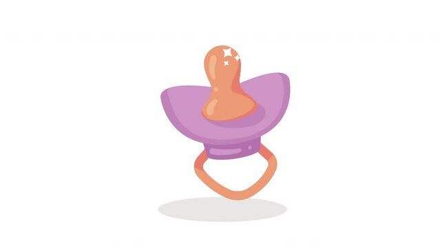 baby suck pacifier accessory animation