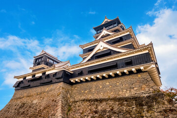Fototapeta na wymiar Kumamoto, Japan - Nov 23 2022: Kumamoto Castle's history dates to 1467. In 2006, Kumamoto Castle was listed as one of the 100 Fine Castles of Japan by the Japan Castle Foundation
