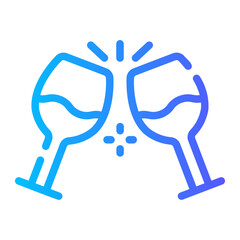 cheers Line Gradient Icon