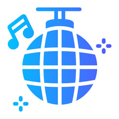 disco ball Gradient icon