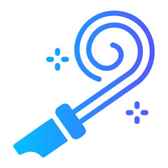 party whistle Gradient icon