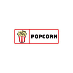 Popcorn logo design template vintage retro