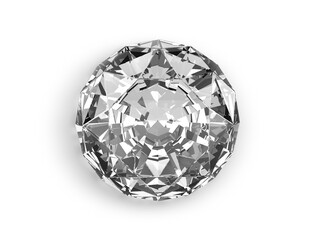 Dazzling diamond, transparent background