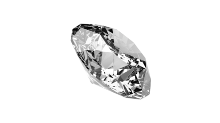 Dazzling diamond, transparent background