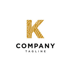 Letter K Wood carpentry logo icon vector template.eps