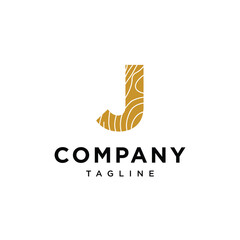 Letter J Wood carpentry logo icon vector template.eps