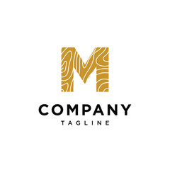 Letter M Wood carpentry logo icon vector template.eps