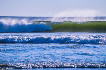 waves crashing on beach