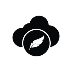 Cloud and father icon design. isolated on white background. vector illustration