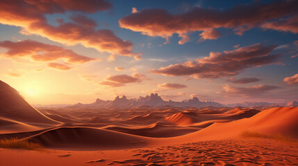 the desert landscape of the Arabian Peninsula - obrazy, fototapety, plakaty