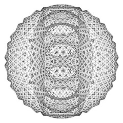 Fractal Mandala Vector. Isolated On White Background A vector illustration Of A Fractal Mandala