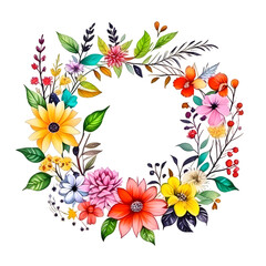 frame with flowers png