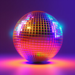 3D illustration of a disco light shape