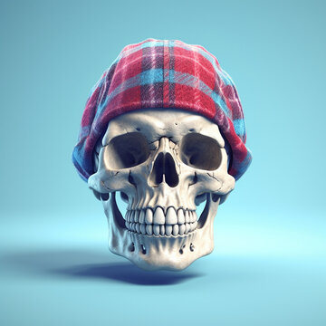 3D Illustration Of A Skull Shape