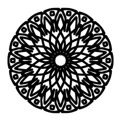 mandala art. with a simple and elegant concept. black abstract lines. suitable for decoration, wallpaper, ornament, background etc. Replaceable vector design. metal mandala wall art. wall hangings.