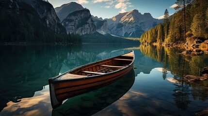 Serene Natural Beauty: Enchanting Lake Braies Landscape