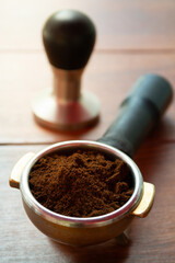 coffee filter holder for espresso machine, espresso concept