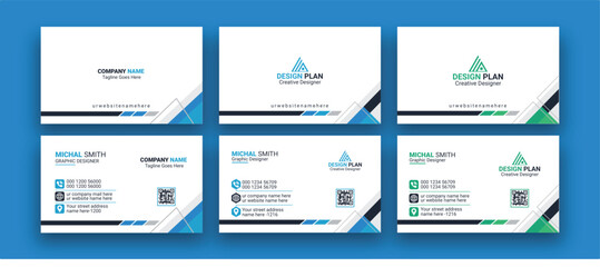 Creative modern business card template, double-sided business card design template, Creative and clean corporate business card template