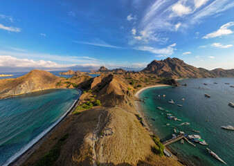 Padar Island in Komodo National Park, Beautiful landscape Indonesia 
