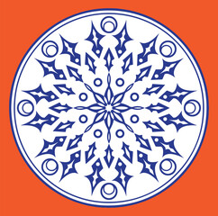 mandala ornamental round ornament pattern vector illustration