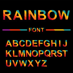 Rainbow fonts in sheets that are special and cool