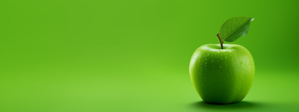 apple on green background, generative ai