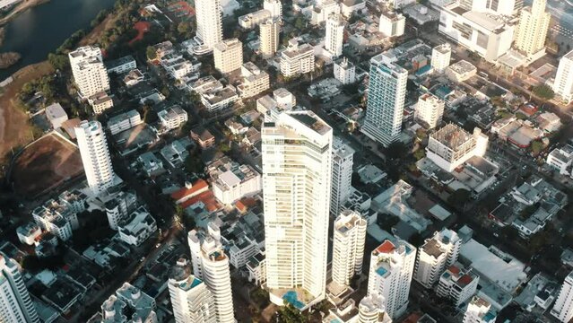 Vista aerea de Cartagena de indias, barrio Laguito