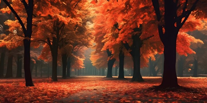 autumn forest, Ai Generative