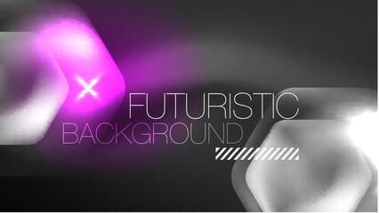 Technology Digital Neon Abstract Background, Abstract Hexagons, Digital Cyberspace, Modern Hi-tech, Science, Futuristic Techno Design Template