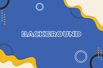 Simple modern blue background with wave and shape