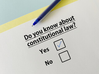 Questionnaire about law