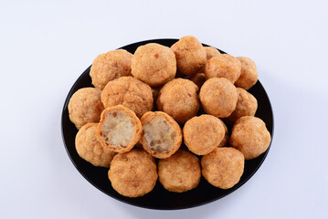 Bakso goreng or fried meatballs is a popular crispy snack of Indonesian food